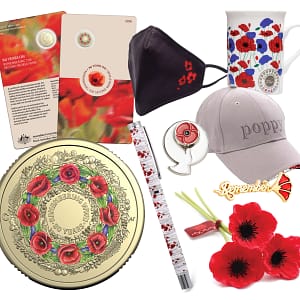 $2 2025 UNC Coloured "C" Mintmark Poppy Wreath 80th Anniversary of WWII