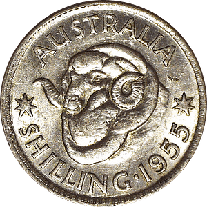 1955 Australian Shilling