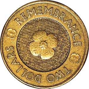 2012 Australian $2 Coin - Remembrance Day Poppy