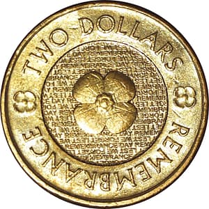 2012 Australian $2 Coin - Remembrance Day Poppy