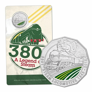 2018 Fifty 50c cent coin - 3801 A Legend of Steam