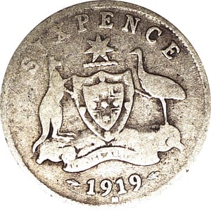 1919 Australian Sixpence