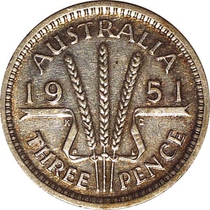 1951 Australian Threepence