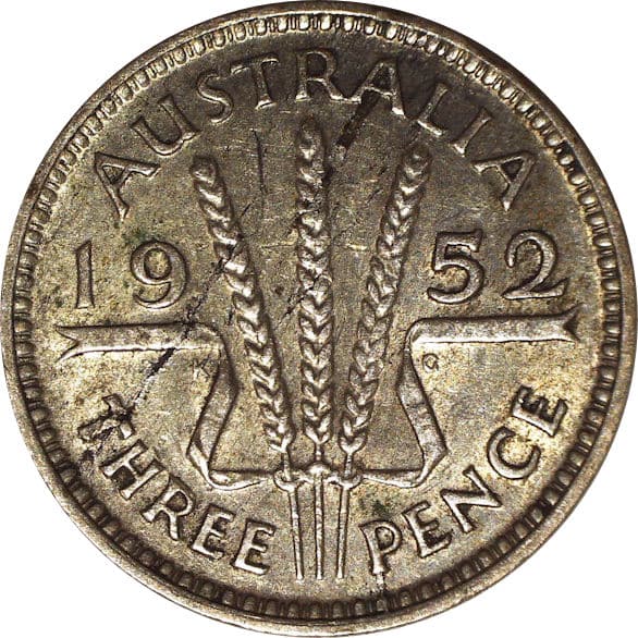 1952 Australian Threepence