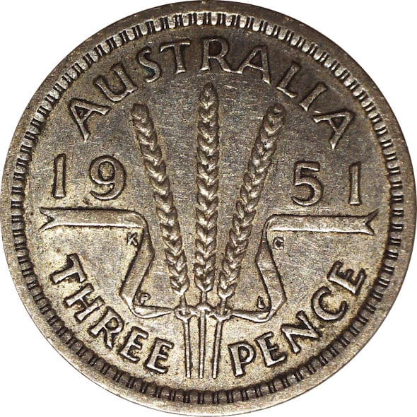1951 Australian Threepence