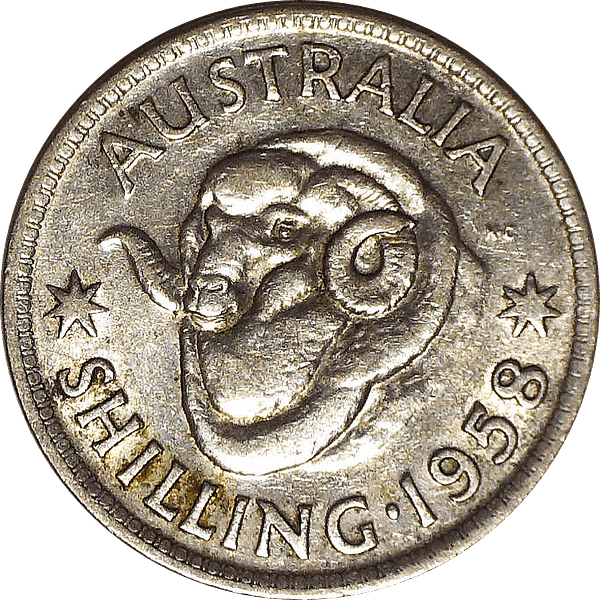 1958 Australian Shilling