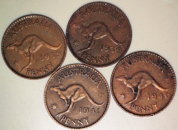 4 x Australian Penny's