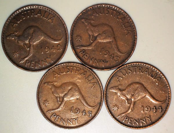4 x Australian Penny's