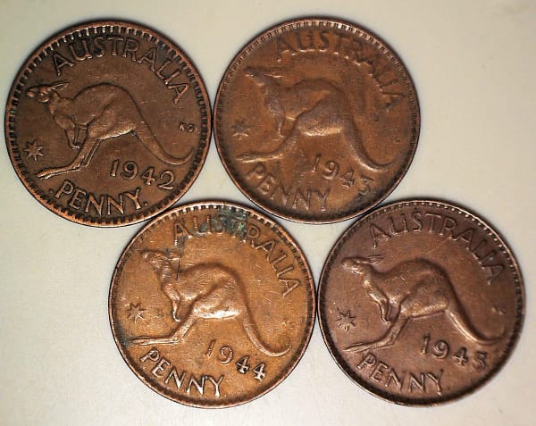 4 x Australian Penny's